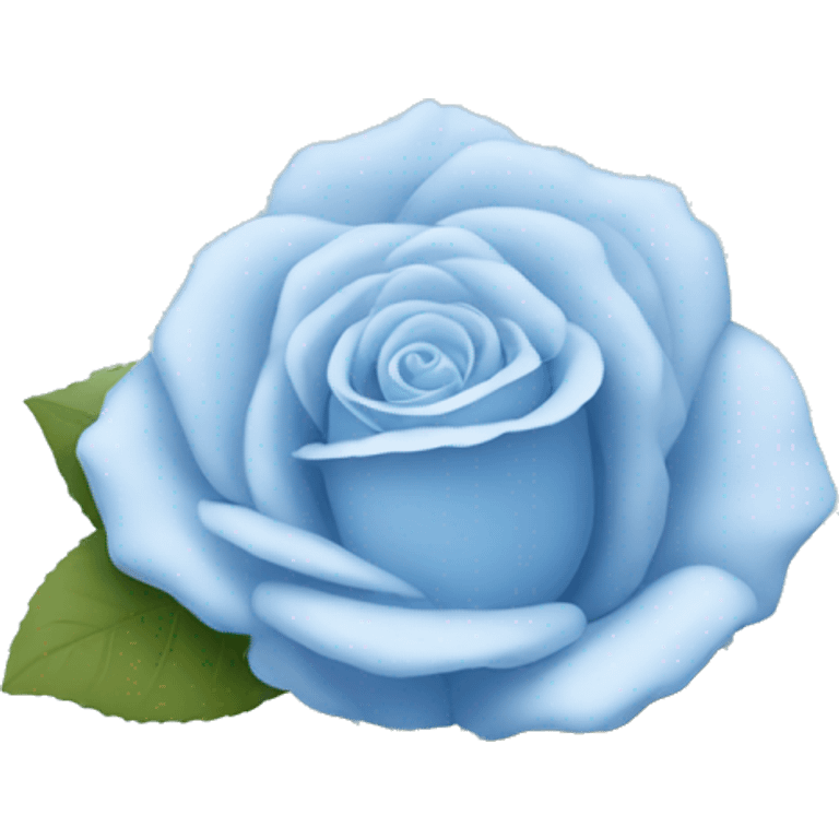 Light blue rose flower emoji