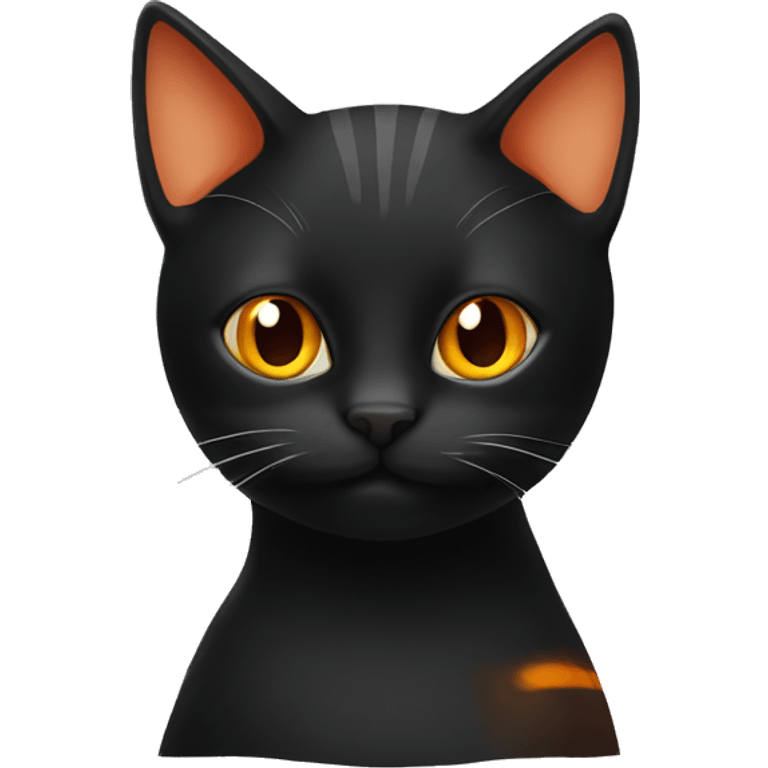 black cat and orange cat emoji