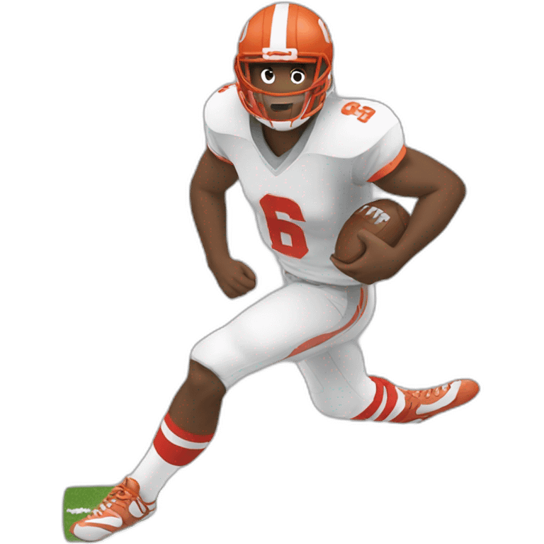 quarterback with striped knee socks throwing emoji