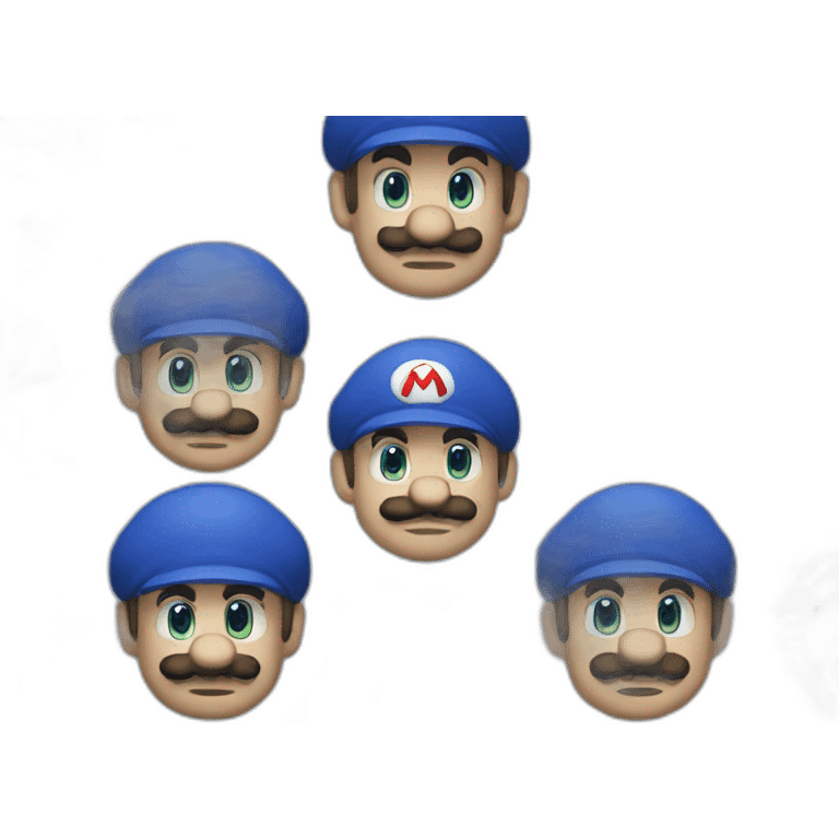 Mario blue emoji