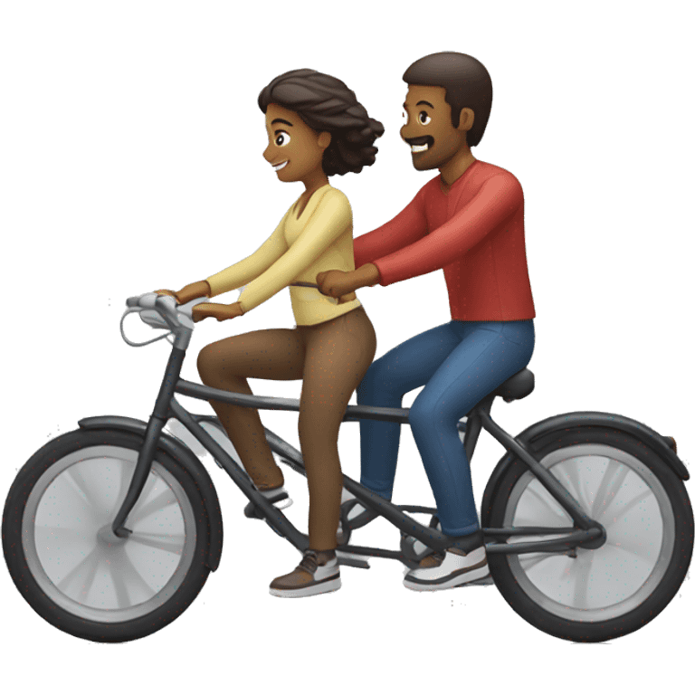 Two people riding bike emoji