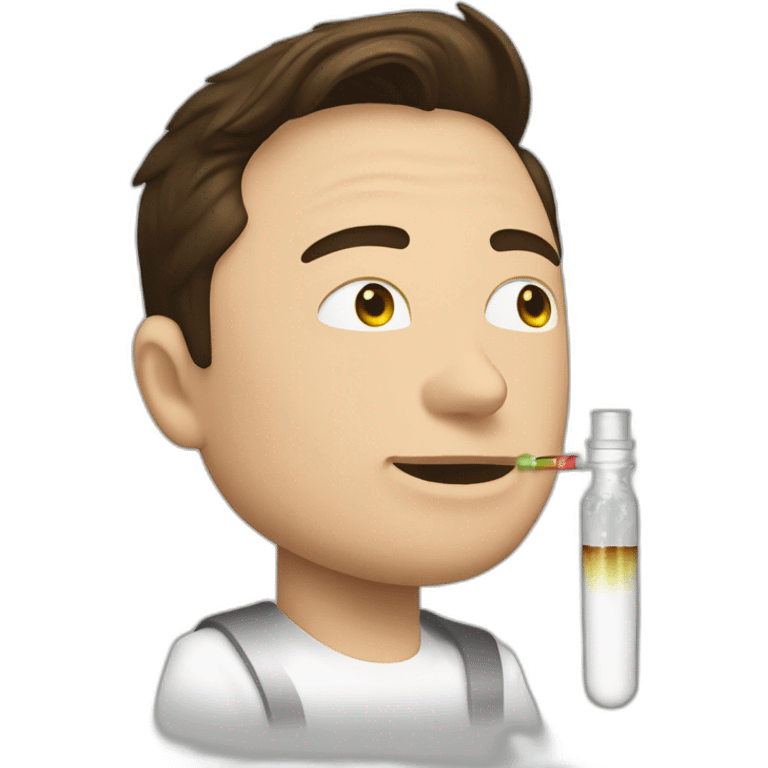 elon musk doing drugs, for educational purposes only, inclusiveness and positive, LGTBQ+ emoji