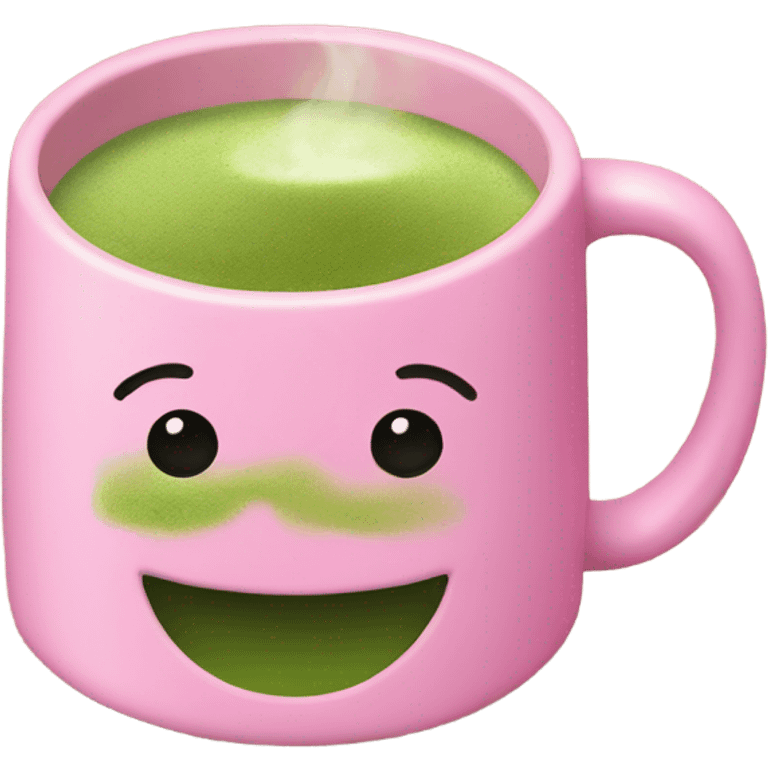 Matcha in a pink mug  emoji