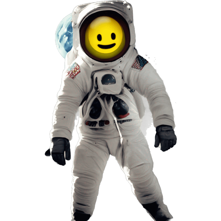 Emmanuel Macron on the Moon emoji