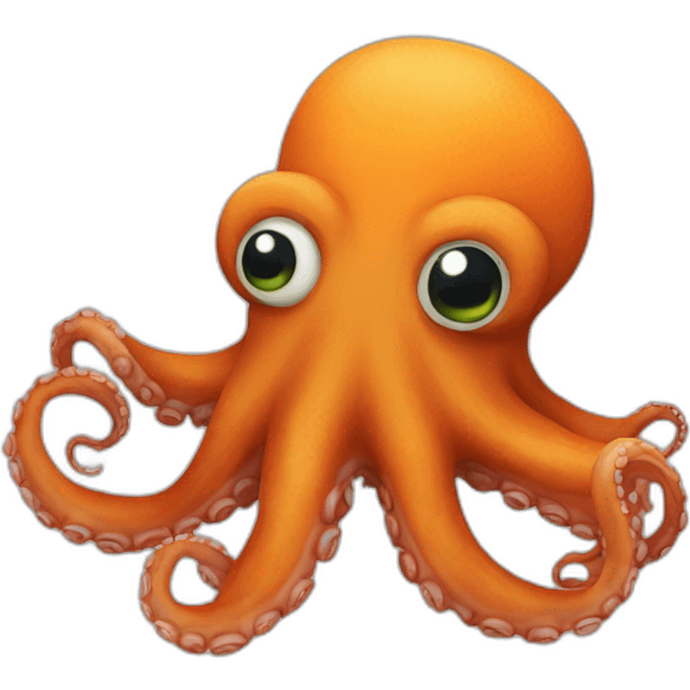 Octopus with a chumpkin emoji