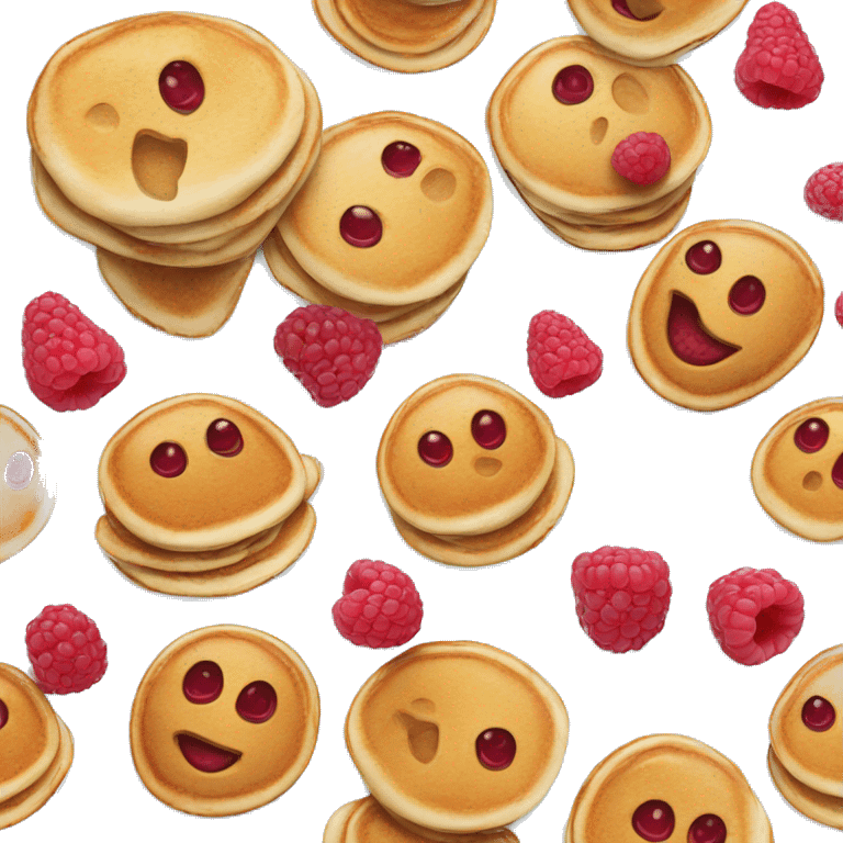 Pancakes with raspberry  emoji