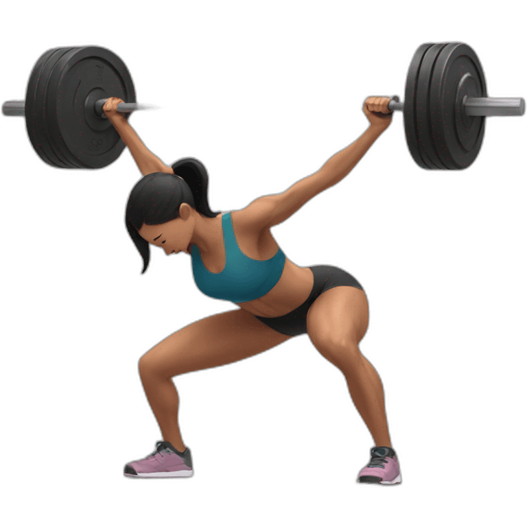  woman doing deadlift exercise emoji