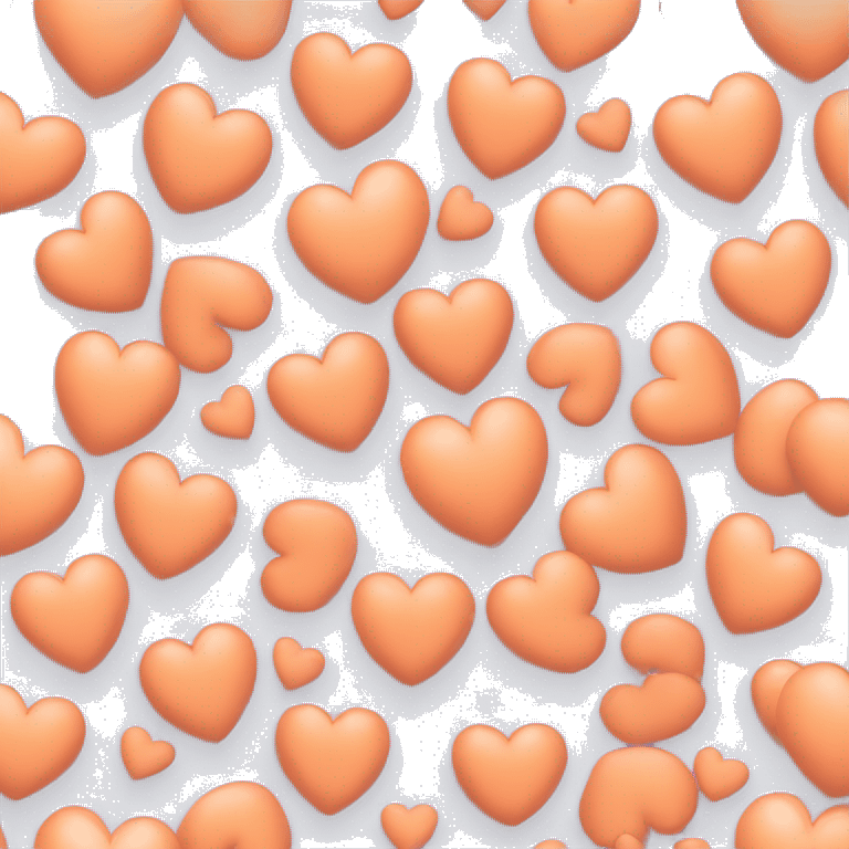 Peach color heart emoji