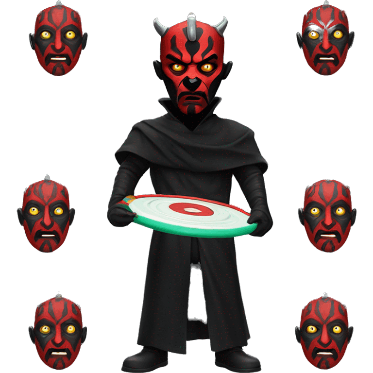 darth maul with a frisbee emoji