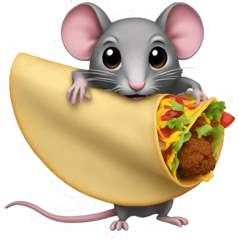 A rat as a taco emoji