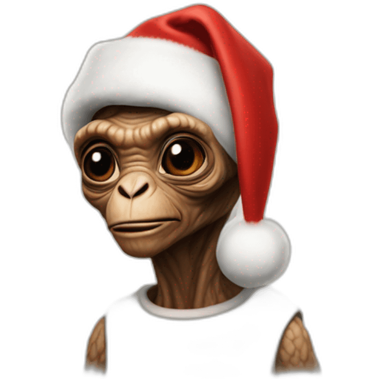 E.T  dress like santa claus  emoji