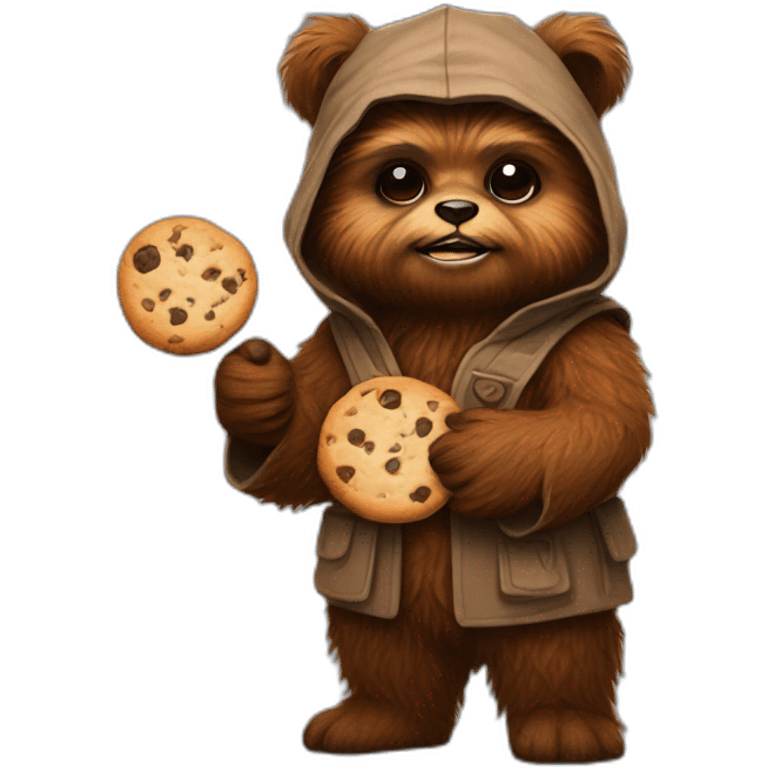 ewok with cookie in hand emoji