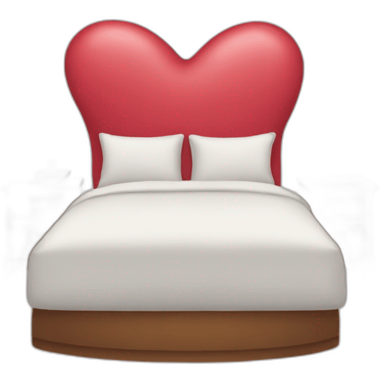 heart shaped bed emoji