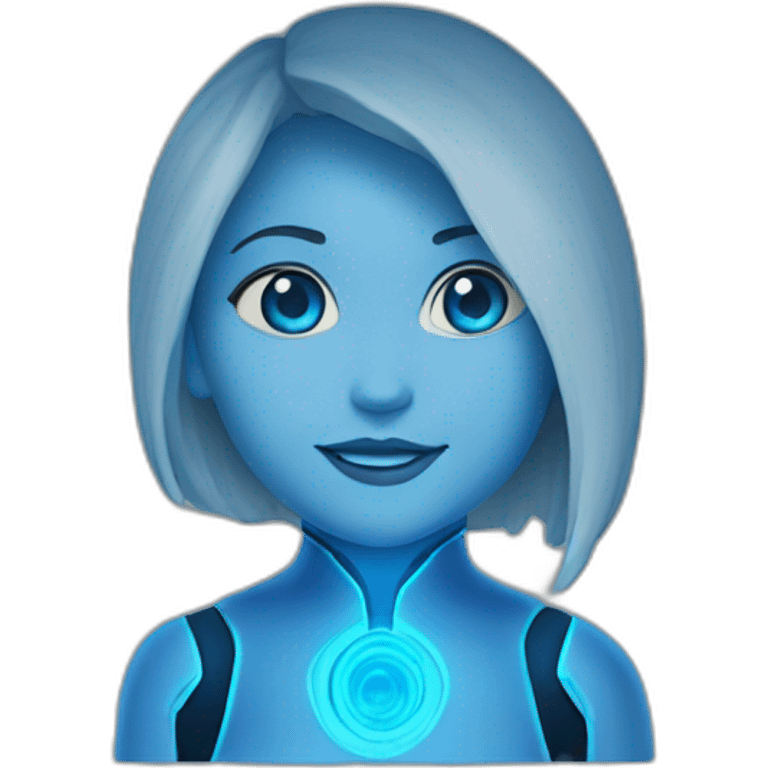 Blue cortana hologram emoji