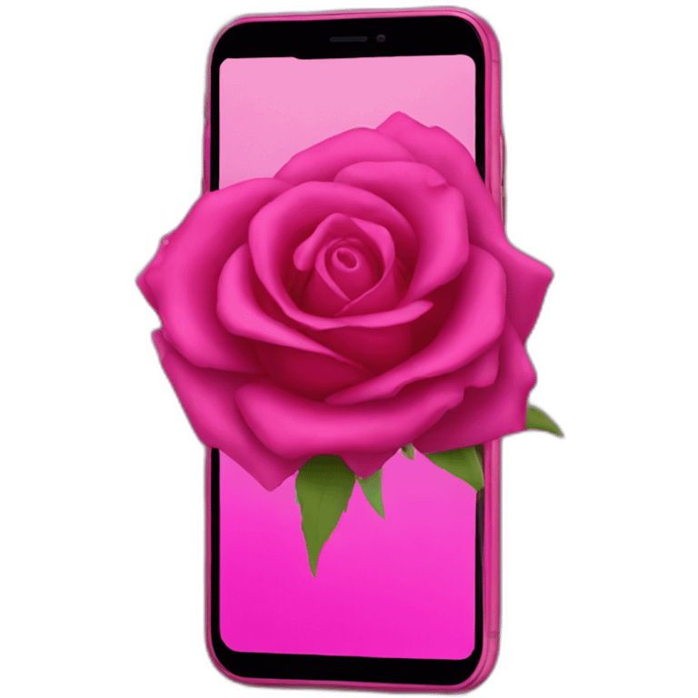 iPhone rose fuchsia emoji