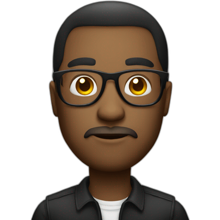 Man with glasses gangster  emoji