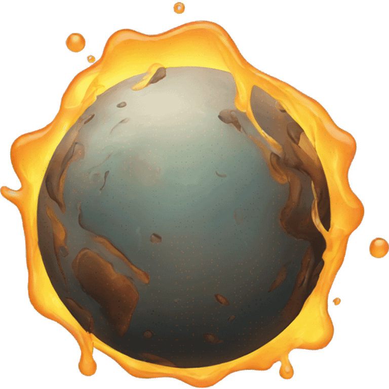 melting planet emoji