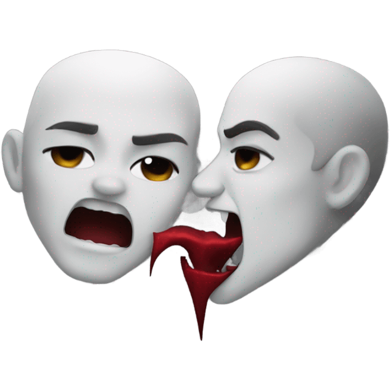 Two vampires kissing emoji