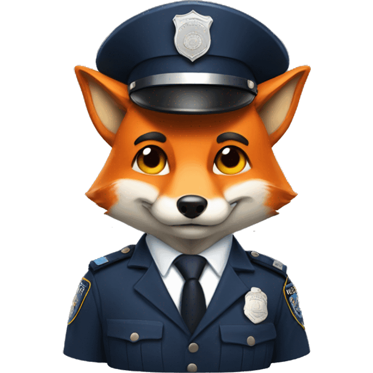 Fox with a police hat emoji