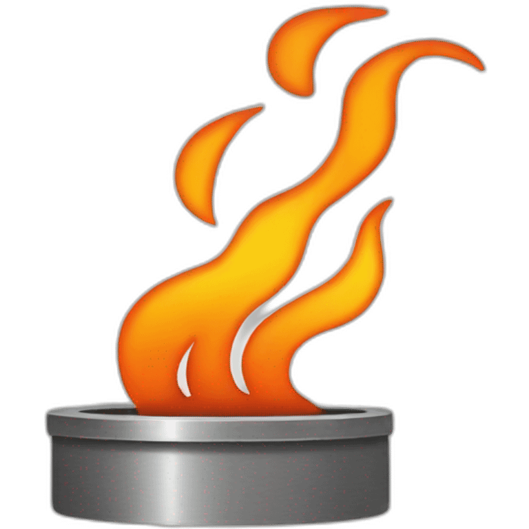 ArcelorMittal logo on fire emoji