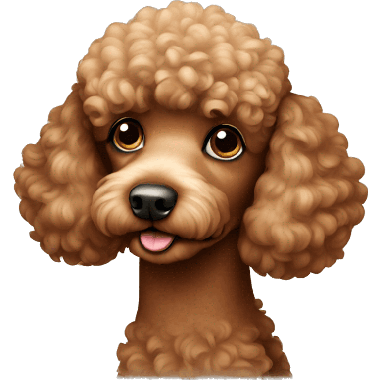 cute brown poodle emoji