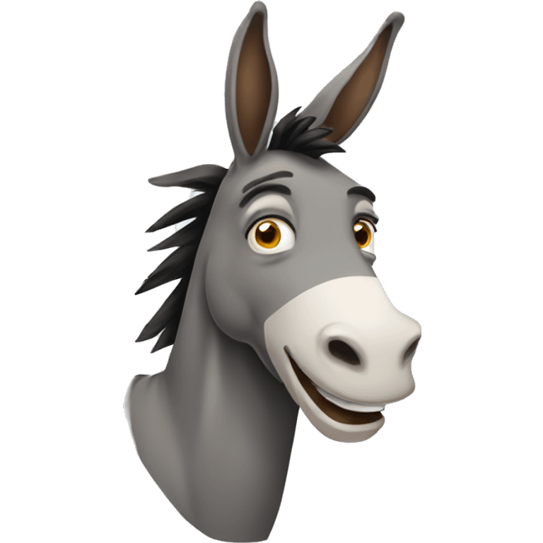 A silly donkey emoji