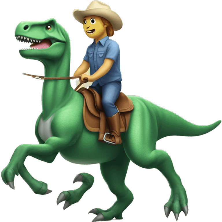 t rex riding a horse emoji