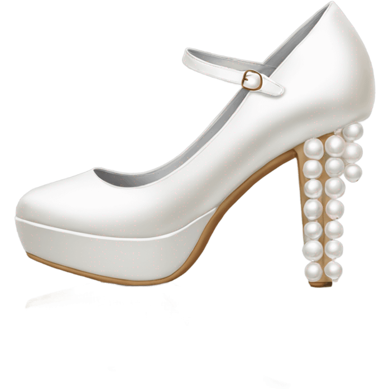 White pearl heels emoji