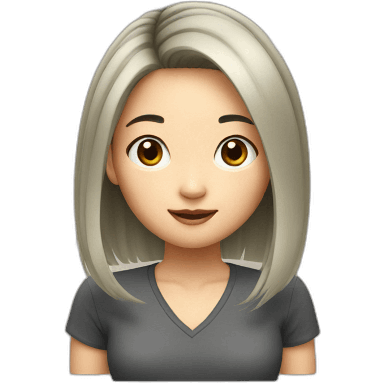 bob hair asian girl emoji