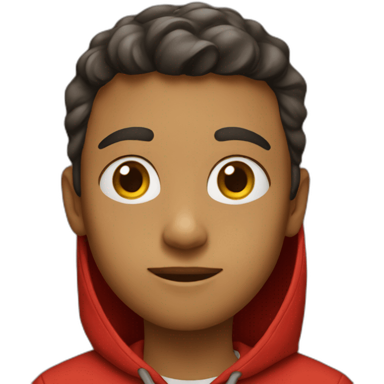 Boy in a red hoodie  emoji