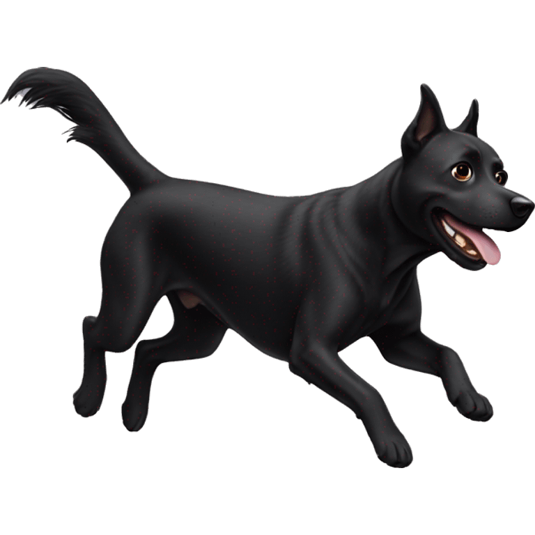 Black Dog Flying emoji