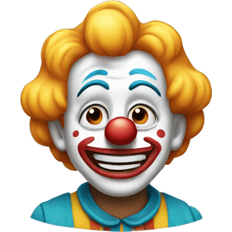 Clown crying and smiling emoji