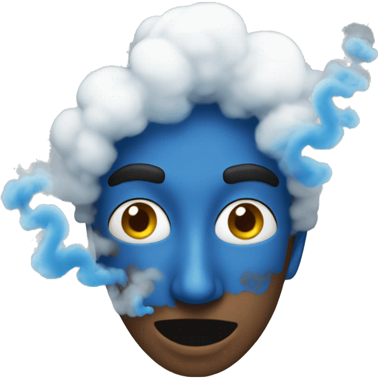 Blue smoke emoji