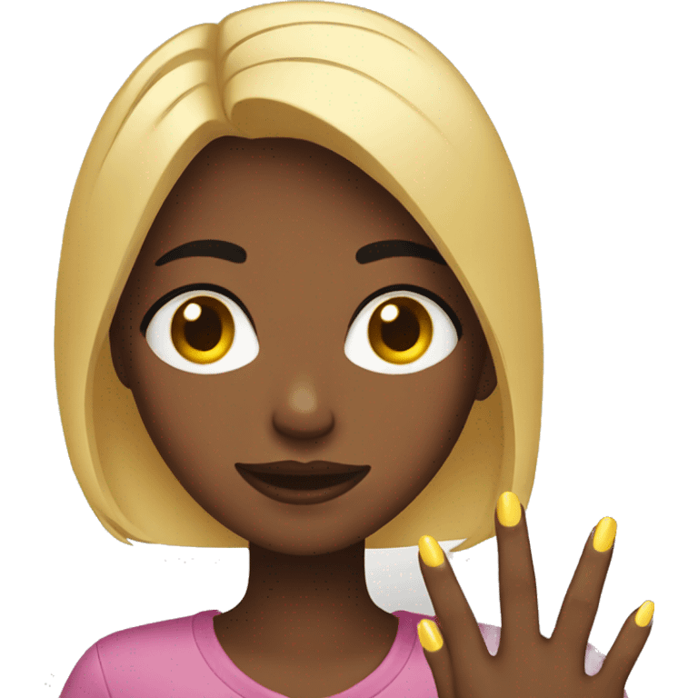 girl with nails  emoji