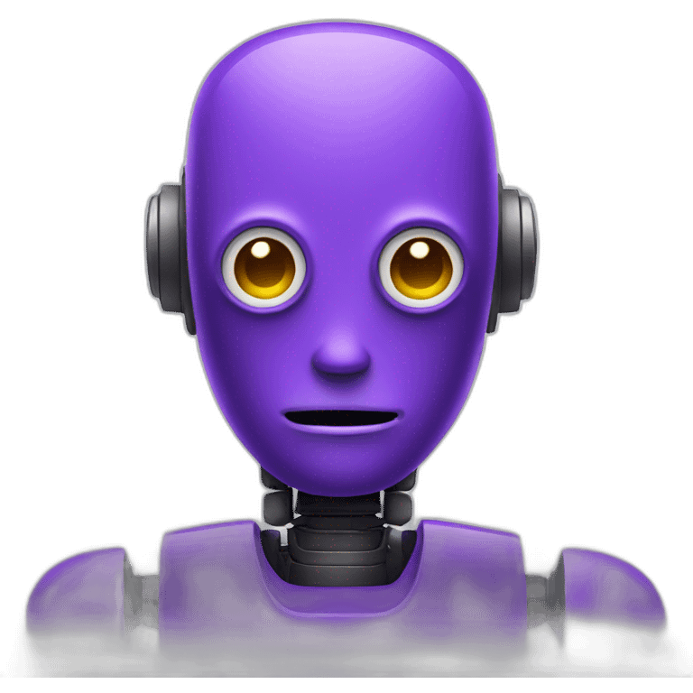 purple robot only face emoji