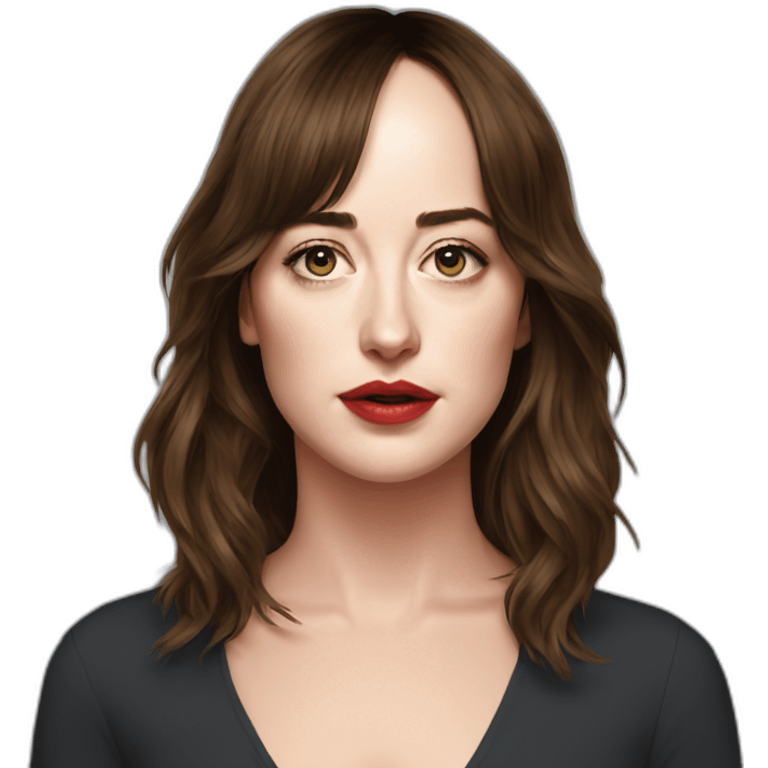 dakota johnson serious emoji