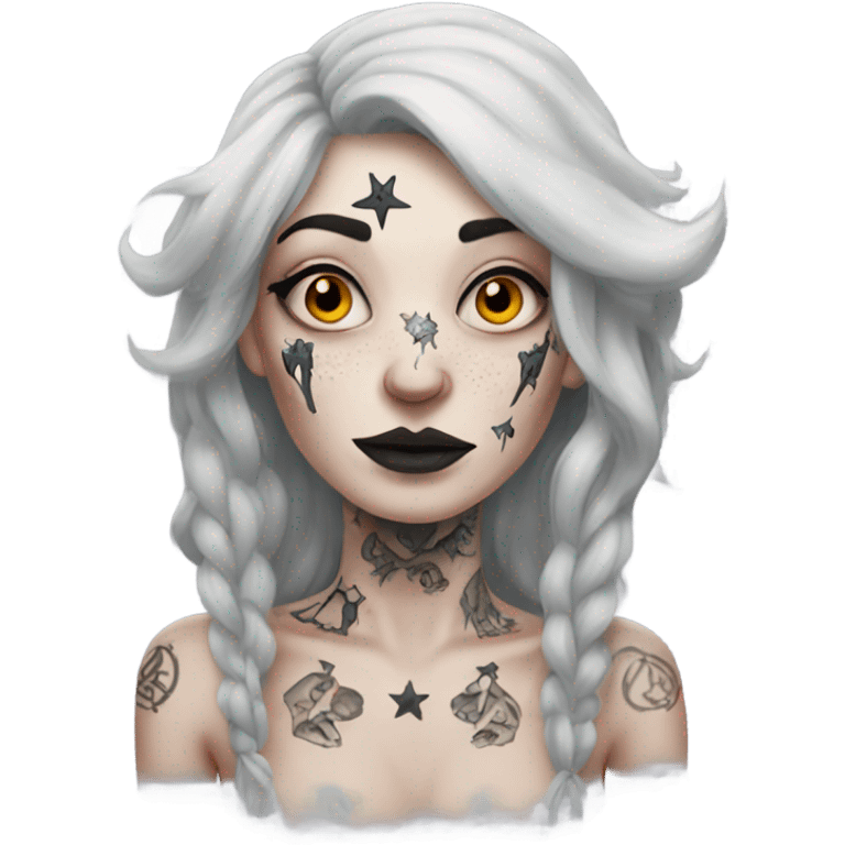 Pale Witch with lots of tattoos emoji