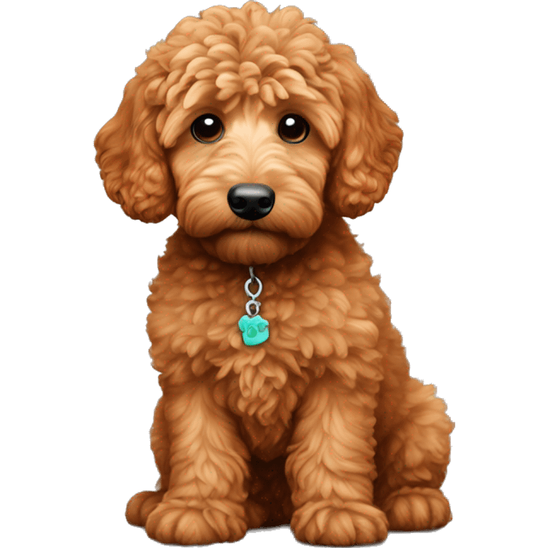 Mini red goldendoodle  emoji