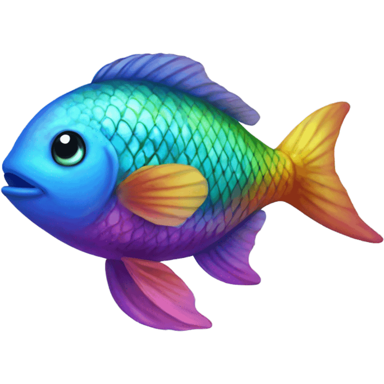 Rainbow fish  emoji