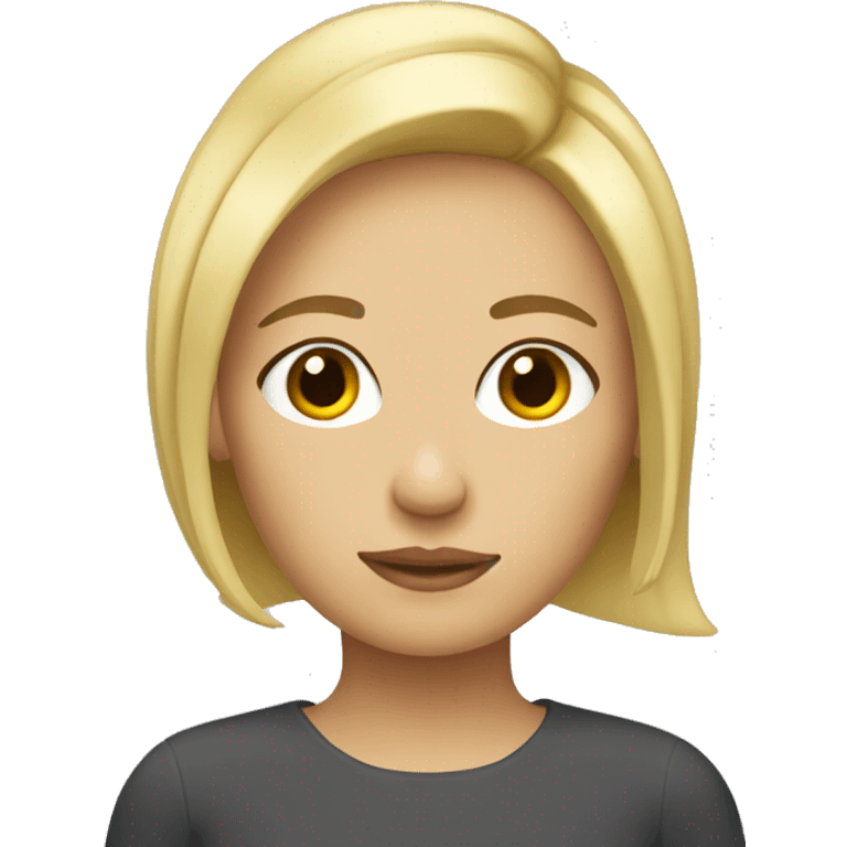 blonde girl with short picky hair  emoji