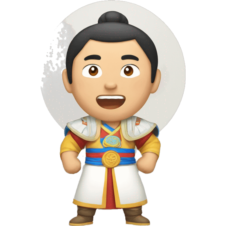 Mongolian man victory emoji