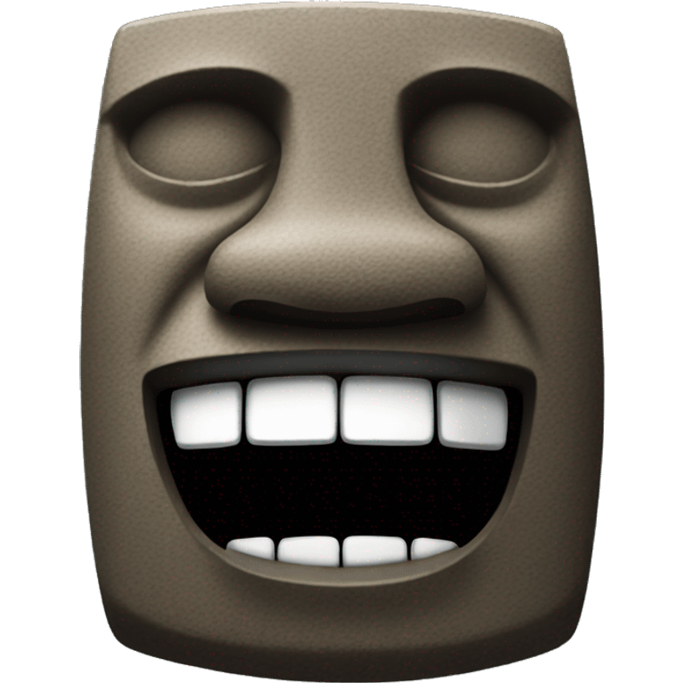 laughing moai  emoji