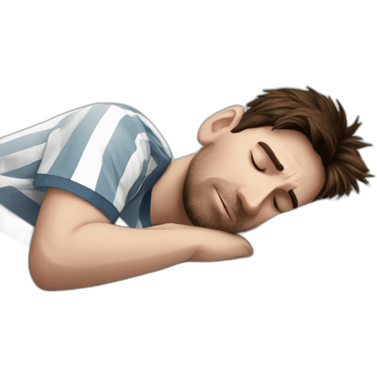 Lionel Messi sleeping emoji