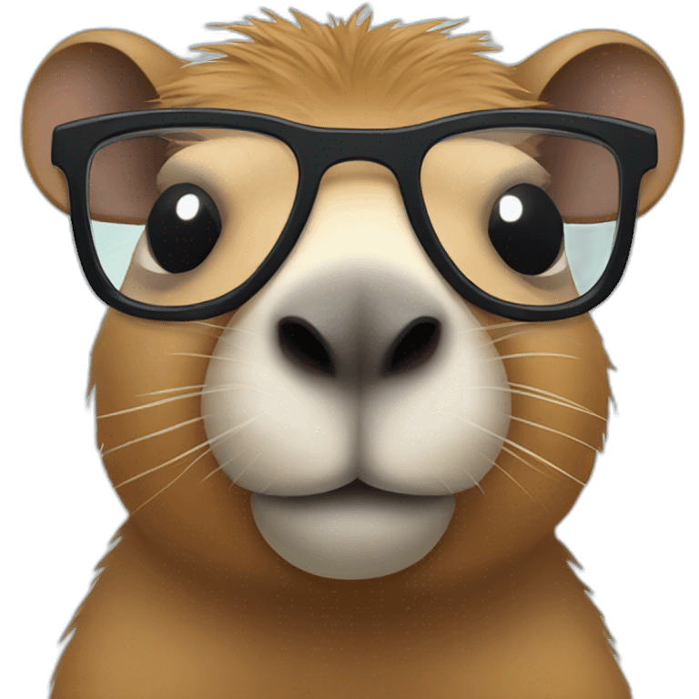 Capybara in glasses emoji