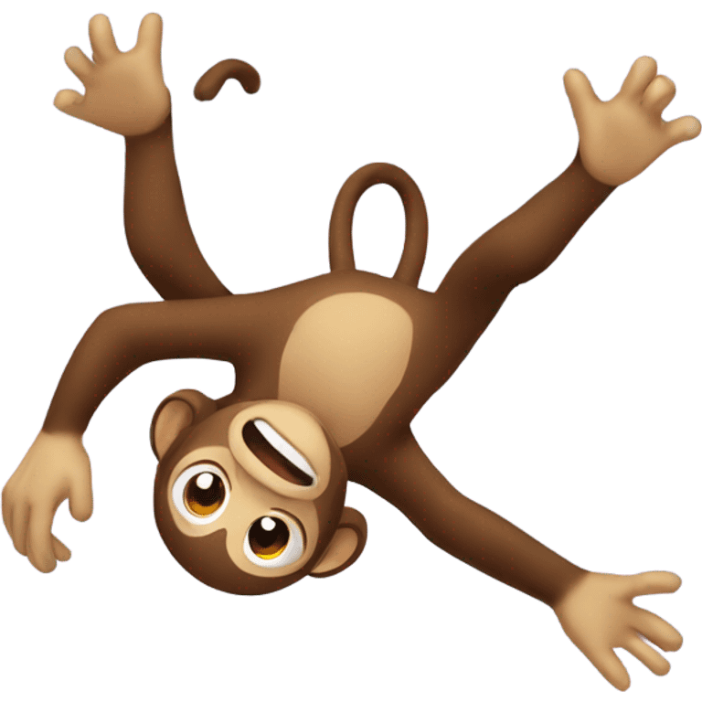 Monkey doing a backflip emoji