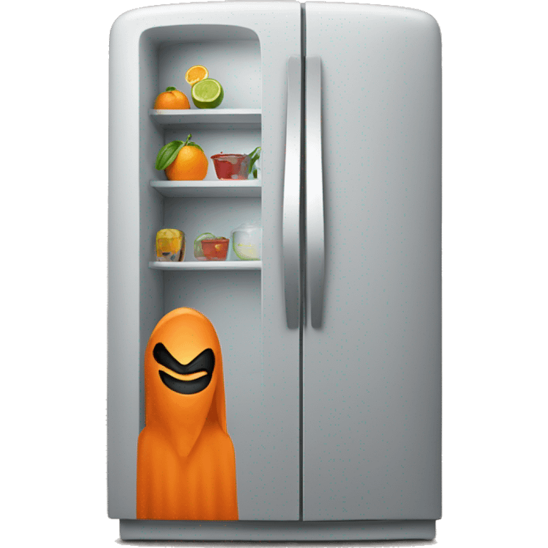 orange colour refrigerator superhero characters emoji