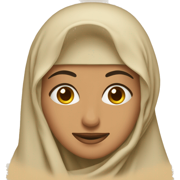 Femme arabe voilé dans le désert  emoji