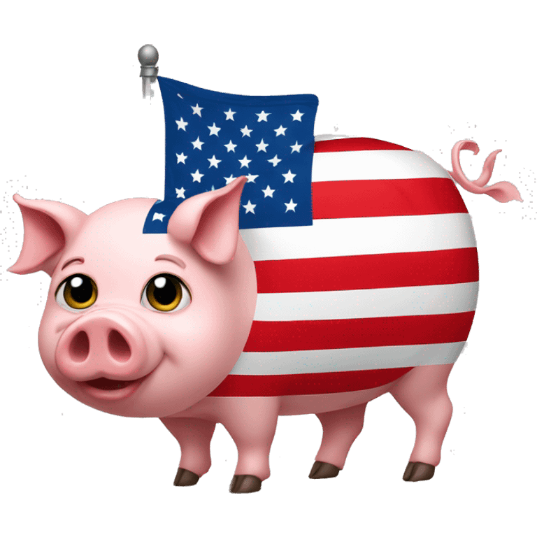 pig with usa flag emoji