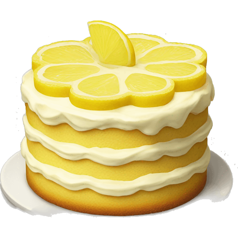 lemon cake with cream emoji