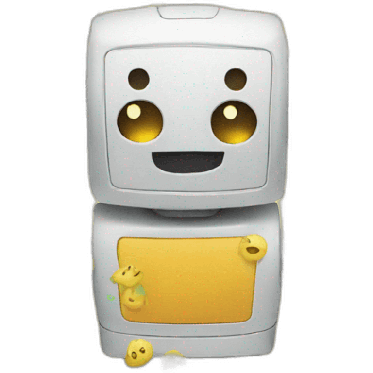 robot confetti background emoji